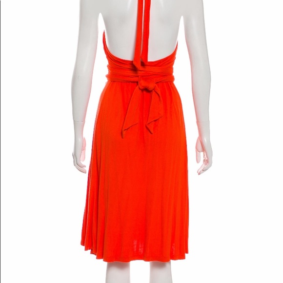 Diane Von Furstenberg Tangerine Halter Dress - Picture 4 of 4